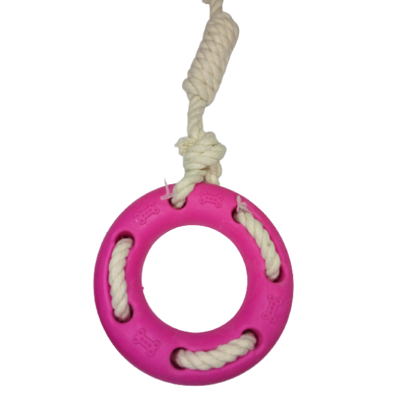 Brinquedo Mordedor de Corda Laço para Cachorro - Rosa - 3