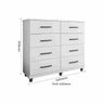Cômoda com 8 Gavetas Moderna para Espaço e Organização - Branco - 3