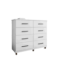 Ver imagem 1 de Cômoda com 8 Gavetas Moderna para Espaço e Organização - Branco