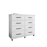 Cômoda com 8 Gavetas Moderna para Espaço e Organização - Branco - 1