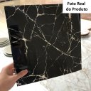 Ver imagem 3 de 10 Painel Placas Para Parede E Piso Chão Autocolante Laminado Preto 30x30cm