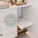 Ver imagem 5 de Quarto de Bebê Lígia Guarda Roupa 3 Portas com Gavetas Cômoda Infantil 4 Gavetas com Porta Branco