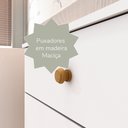 Ver imagem 6 de Quarto de Bebê Lígia Guarda Roupa 3 Portas com Gavetas Cômoda Infantil 4 Gavetas com Porta Branco