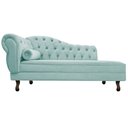 Ver imagem 7 de Kit Diva Recamier Juliana 160cm Lado Direito e 01 Poltrona Classic Suede Azul Tiffany - Amarena Móve