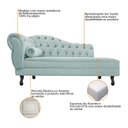 Ver imagem 6 de Kit Diva Recamier Juliana 160cm Lado Direito e 01 Poltrona Classic Suede Azul Tiffany - Amarena Móve