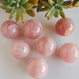 BOLA KIT COM 7 QUARTZO ROSA DE 4,1 A 4,9 CM PESO 970GR KIT COM 7 QUARTZO ROSA - BOLAS DE 4,1 A 4,9 C - 2