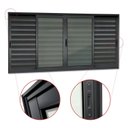 Ver imagem 2 de Veneziana Elite 6 Folhas Moveis 120 x 240 Vidro Liso Preto Brimak