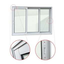 Janela Elite 3 Folhas Moveis Sequenciais 100 X 150 Vidro Liso - 2