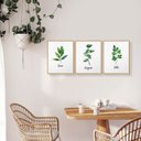 Ver imagem 3 de Kit Quadros Decorativos com Moldura Plantas Temperos Cozinha