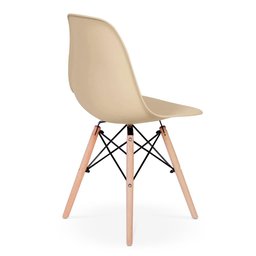 Conjunto Mesa de Jantar Talia Amadeirada Branca 100cm com 4 Cadeiras Eames Eiffel - 4