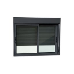 Janela Elite 2 Folhas Moveis com Persiana Integrada 120 X 120 Vidro Liso - 2
