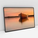 Ver imagem 5 de Quadro Decorativo Paisagem Canoa por do Sol Sala Quarto Casa Escritório