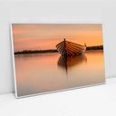 Ver imagem 3 de Quadro Decorativo Paisagem Canoa por do Sol Sala Quarto Casa Escritório