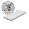 1 Prateleira Branca 25X10 Com Suporte Flutuante Mdf  Organizadora Decoração Cozinha Quarto Banheiro - 2