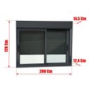 Ver imagem 6 de Janela Elite 2 Folhas Moveis com Persiana Integrada 120 X 200 Vidro Liso