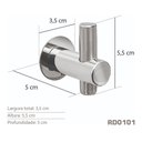 Ver imagem 3 de Cabide Simples Inox - Kromus RD0101