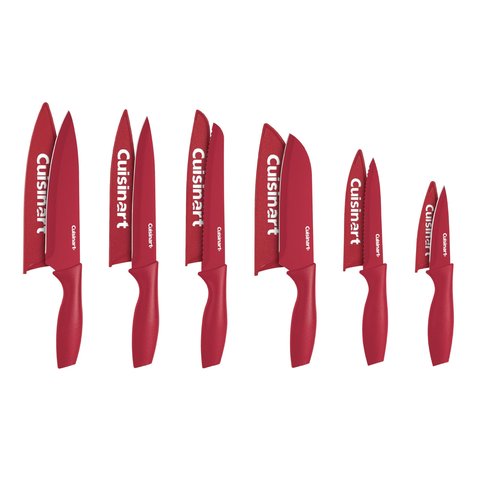 Cuisinart Conjunto de Facas 12 Peças com Revestimento Cerâmico Vermelho