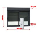 Ver imagem 6 de Janela Elite 2 Folhas Moveis com Persiana Integrada Correr com Motor e Controle Remoto 140 X 200 Vid