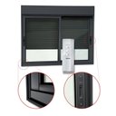 Ver imagem 3 de Janela Elite 2 Folhas Moveis com Persiana Integrada Correr com Motor e Controle Remoto 140 x 200 Vid