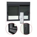 Ver imagem 3 de Janela Elite 2 Folhas Moveis com Persiana Integrada Correr com Motor e Controle Remoto 140 X 200 Vid
