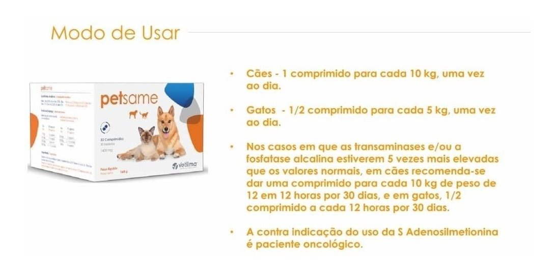 Petsame Cães Suplemento Vitaminico Problemas Hepaticos Pet Vetlima Pet Sami - 3