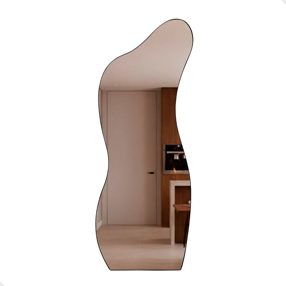 Ver imagem 2 de Espelho Decorativo Orgânico Led Quente 170x70 de Parede Curves para Sala Quarto Banheiro Escritório