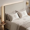 Ver imagem 7 de Cabeceira para Cama Box Queen Size Mirella 160cm Moderna com Frame Linho Bege - Desk Design
