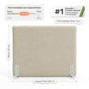 Ver imagem 4 de Cabeceira para Cama Box Queen Size Mirella 160cm Moderna com Frame Linho Bege - Desk Design