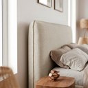 Ver imagem 2 de Cabeceira para Cama Box Queen Size Mirella 160cm Moderna com Frame Linho Bege - Desk Design