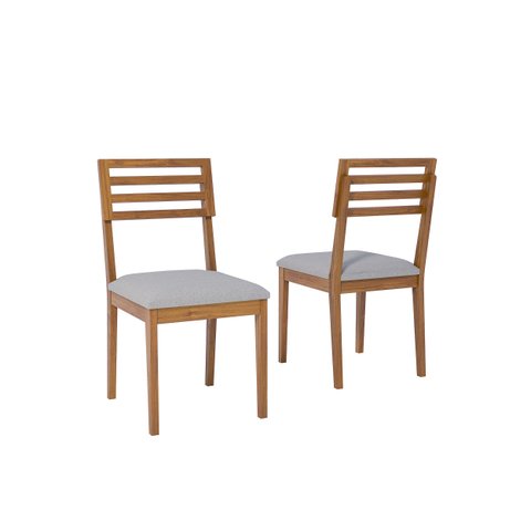 Kit 2 Cadeiras para Sala de Jantar Juparanã Marrom/Cinamomo/Cinza