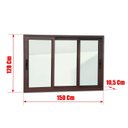 Ver imagem 6 de Janela Elite 3 Folhas Moveis Sequenciais 120 X 150 Vidro Liso