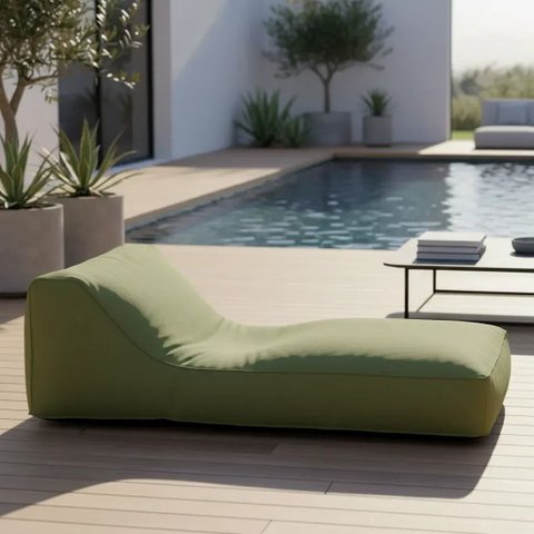 Puff Glub Flutuante Outdoor Poltrona de Piscina Área Externa Resistente Sol e Chuva Good Pufes Verde