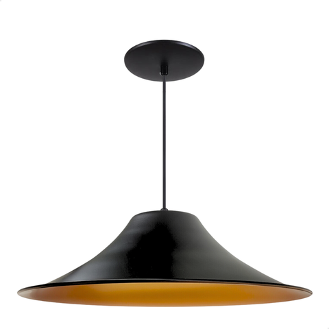 Chapeu Chines com Interior Cobre:preto Fosco