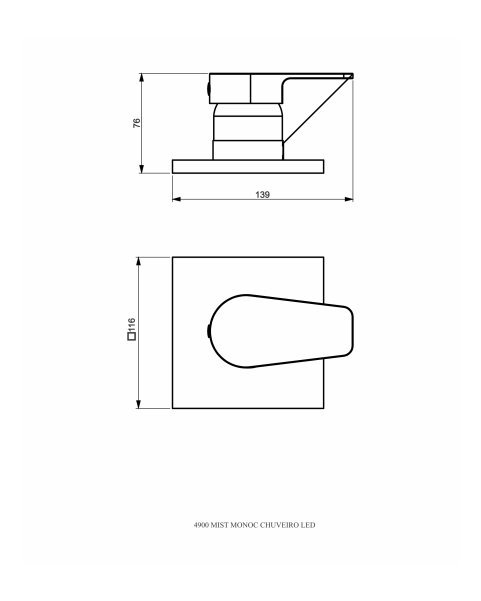 Misturador Monocomando para Chuveiro - Led Perflex - 2