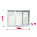 Ver imagem 6 de Janela Elite 3 Folhas Moveis Sequenciais 120 X 150 Vidro Liso