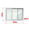 Janela Elite 3 Folhas Moveis Sequenciais 120 X 150 Vidro Liso - 6