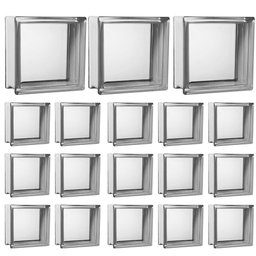 Kit 18 Tijolos Bloco de Vidro Transparente 19x19x8 Tradestar - 1