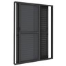 Porta Balcão 3 Folhas Veneziana 210x120 Preto Linha 25 - 1