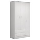 Ver imagem 3 de Berço Cômoda com Cantoneira 101 e Guarda Roupa 2617 Doce Sonho Branco Brilho com Colchão Gazin – Qmo