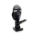 Ver imagem 1 de Máscara Sopro Decorativa Preto Fosco em Cerâmica 35x16x20 cm - D'Rossi