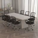 Ver imagem 1 de Mesa para Reunião 8 Lugares 220x100cm Branco