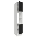 Ver imagem 6 de Paneleiro 40 Cm 2 Portas e 2 Nichos Branco/preto Glamy Madesa