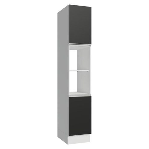 Paneleiro 40 Cm 2 Portas e 2 Nichos Branco/preto Glamy Madesa