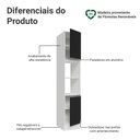 Ver imagem 3 de Paneleiro 40 Cm 2 Portas e 2 Nichos Branco/preto Glamy Madesa