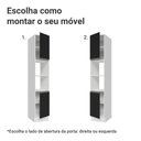 Ver imagem 4 de Paneleiro 40 Cm 2 Portas e 2 Nichos Branco/preto Glamy Madesa