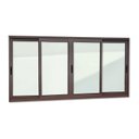 Ver imagem 2 de Janela Elite 4 Folhas Moveis 120 X 240 Vidro Liso