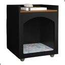 Ver imagem 3 de Mesa Cabeceira Casinha de Cachorro Gato Pet Preto Freijo