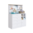 Ver imagem 2 de Cômoda Infantil c/ Espelho 89cm 01 Porta e 04 Gavetas CD095 Art In Móveis - Branco