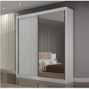 Ver imagem 1 de Guarda Roupa Solteiro c/Espelho Ripado Milano - Arbo Design