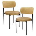 Ver imagem 1 de Kit 02 Cadeiras Estofadas para Sala de Jantar Louvre L02 Couríssimo Fendi - Lyam Decor